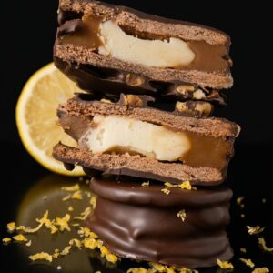 alfajor de dulce de leche con limón