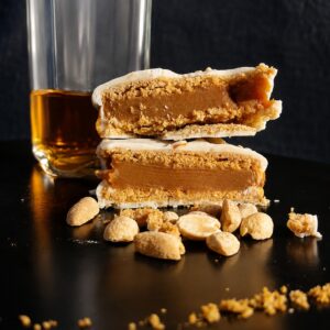 alfajor dulce de leche y ron blanco